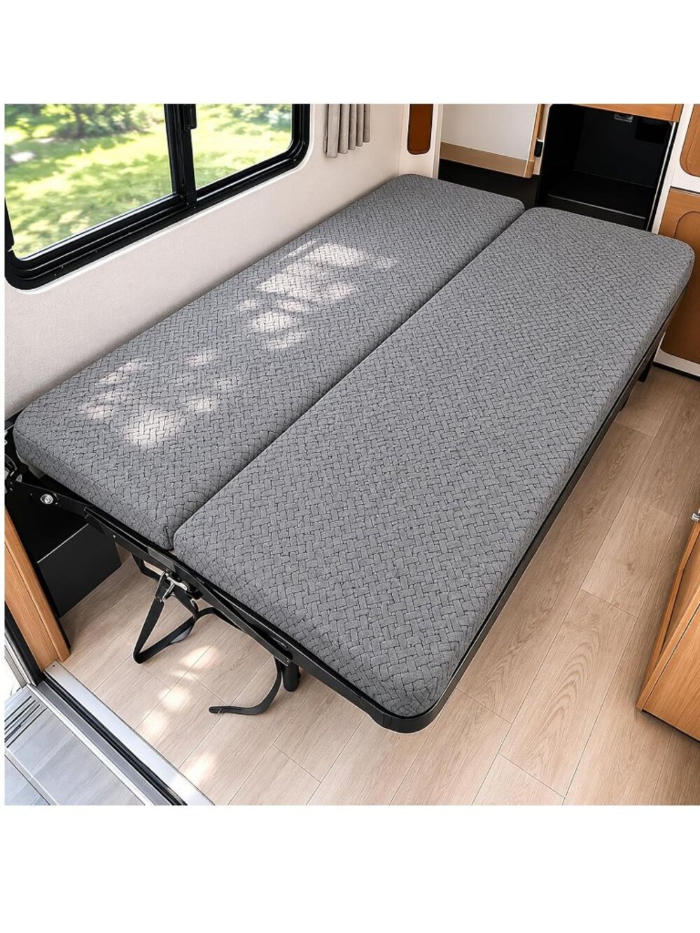 New: RV Jackknife Sofa Cover - Waterproof, Stretchable (Gray)